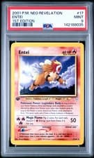 PSA 9 1st Edition Entei 17/64 Neo Revelation Pokemon Card 2001 - Mint