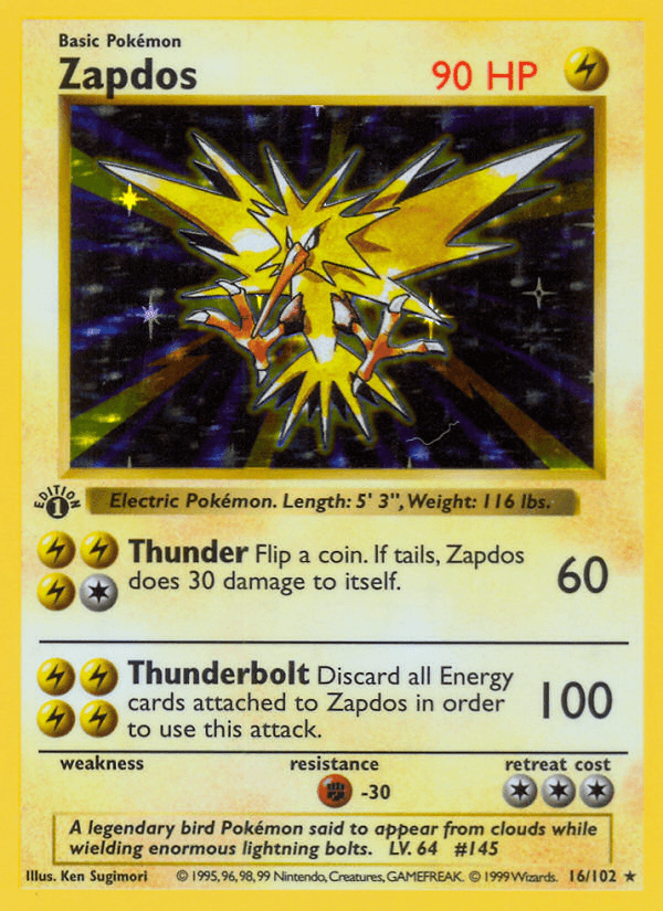 Zapdos — Base 16/102