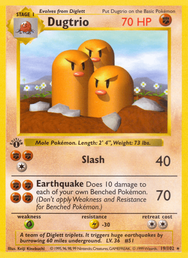 Dugtrio — Base 19/102