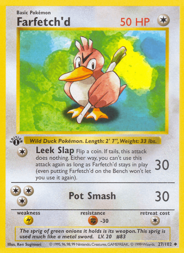 Farfetch'd artwork — Base 27/102