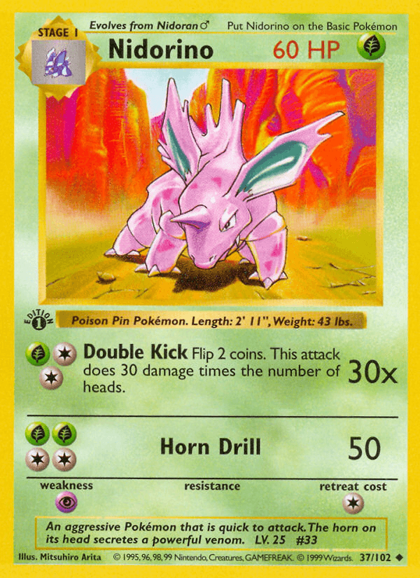 Nidorino artwork — Base 37/102
