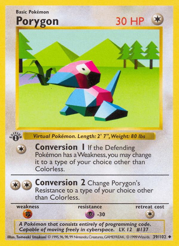 Porygon artwork — Base 39/102