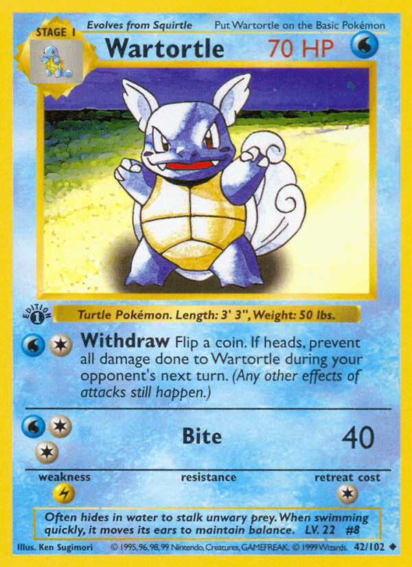 Wartortle artwork — Base 42/102
