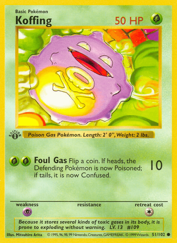 Koffing artwork — Base 51/102