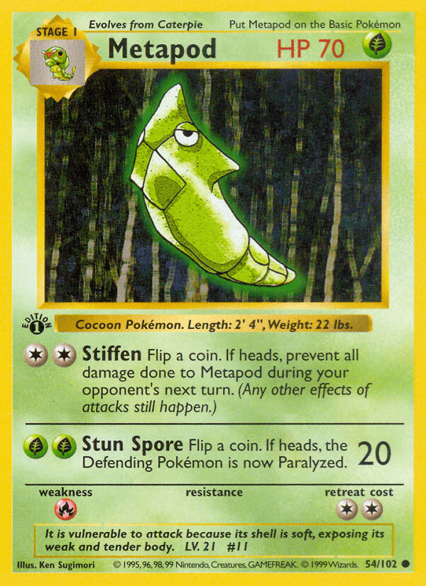 Metapod — Base 54/102