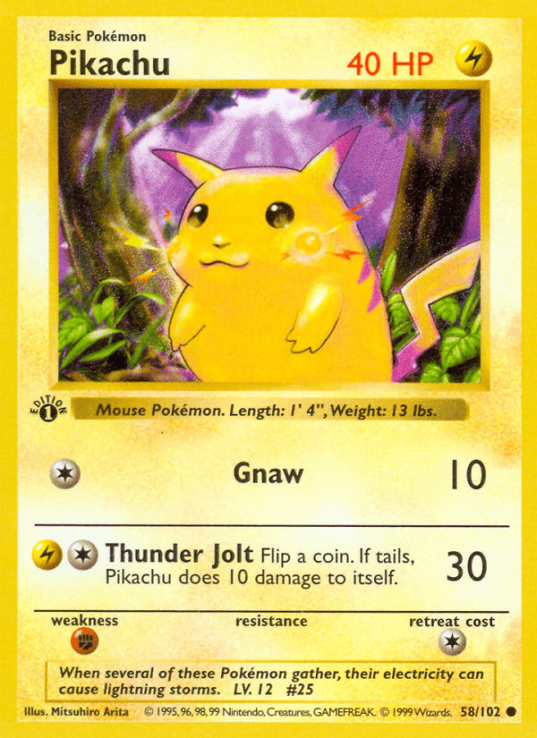 Pikachu — Base 58/102