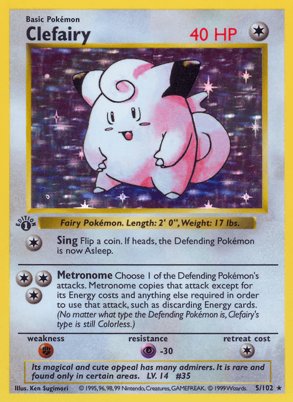 Clefairy artwork — Base 5/102