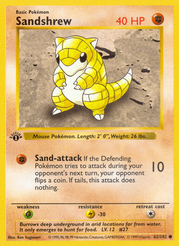 Sandshrew artwork — Base 62/102