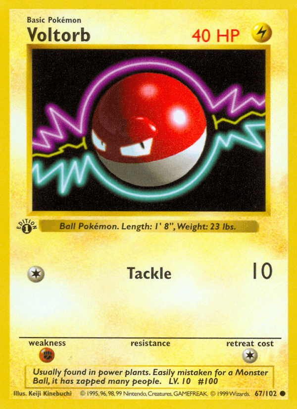 Voltorb artwork — Base 67/102