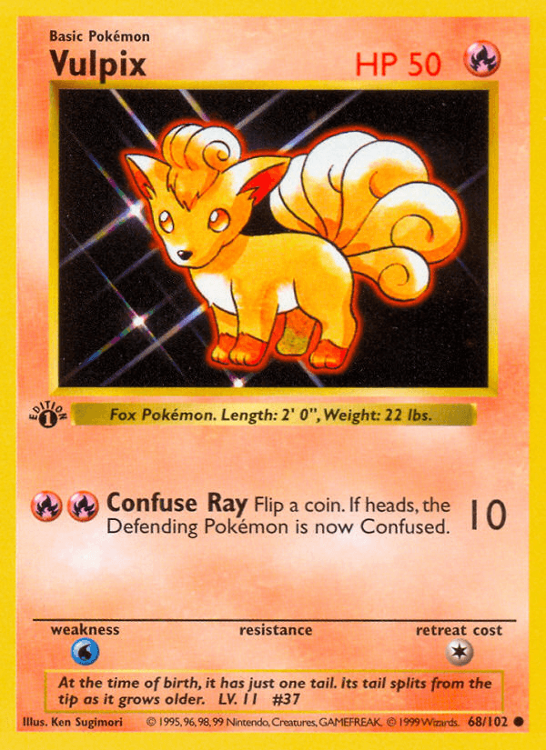 Vulpix artwork — Base 68/102