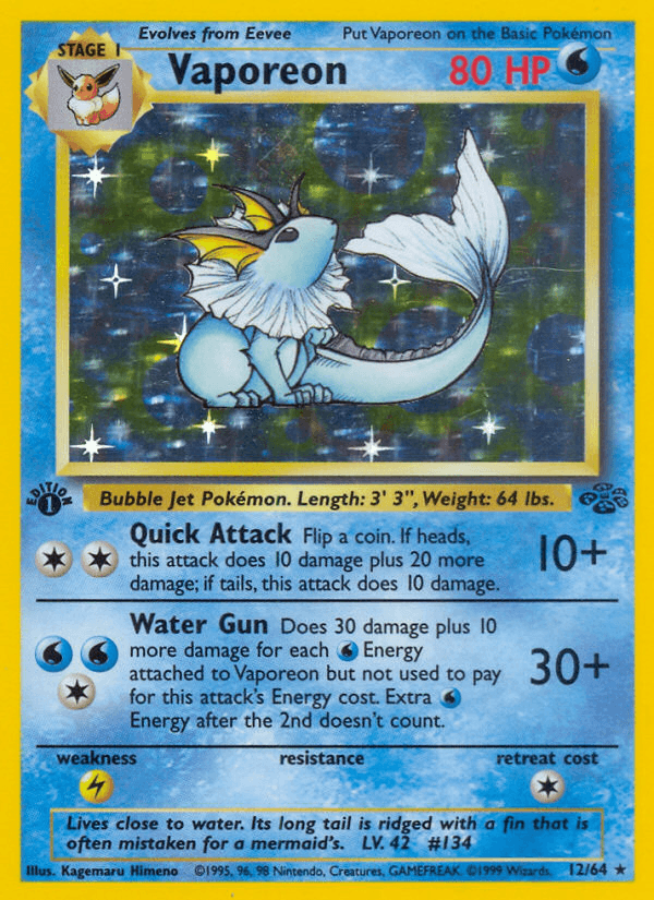 Vaporeon artwork — Jungle 12/64