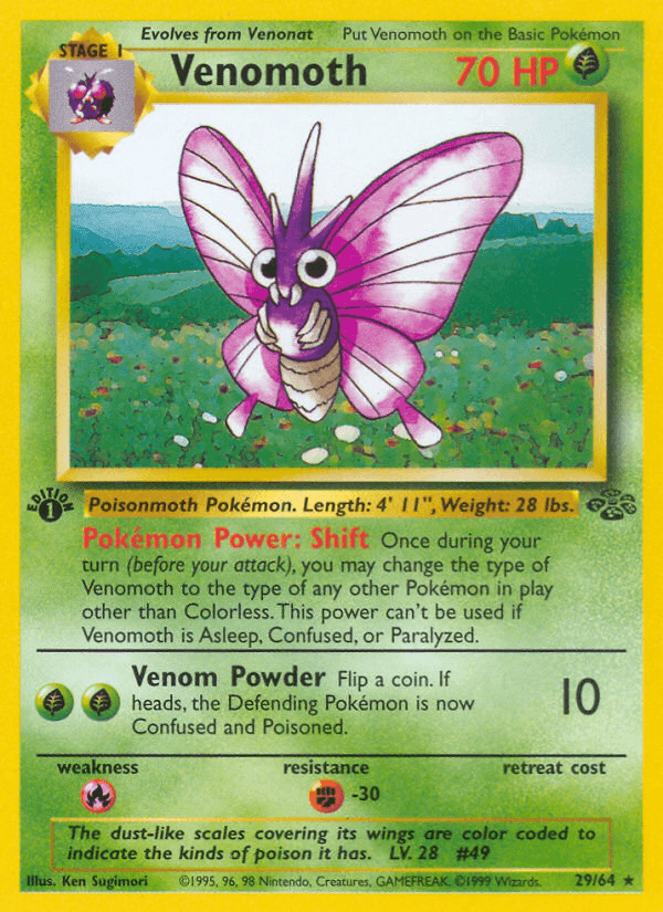 Venomoth artwork — Jungle 29/64