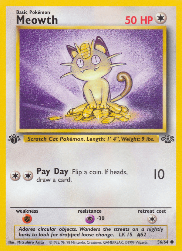 Meowth artwork — Jungle 56/64