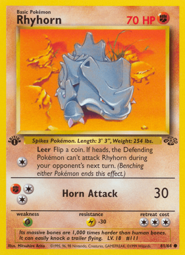 Rhyhorn artwork — Jungle 61/64