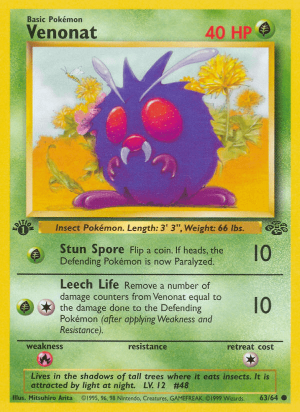 Venonat artwork — Jungle 63/64