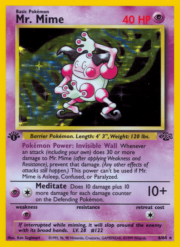 Mr. Mime artwork — Jungle 6/64