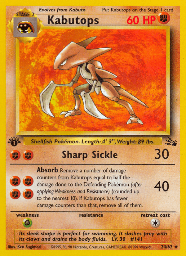 Kabutops artwork — Fossil 24/62