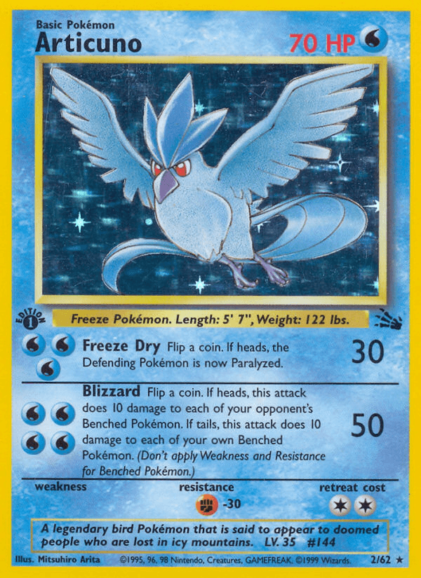 Articuno artwork — Fossil 2/62