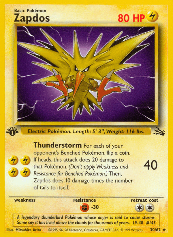 Zapdos — Fossil 30/62