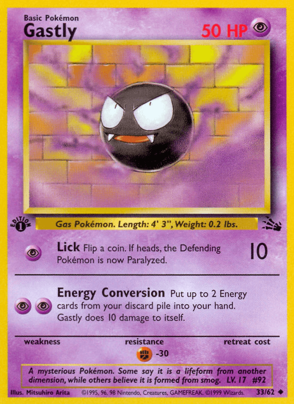 Gastly artwork — Fossil 33/62