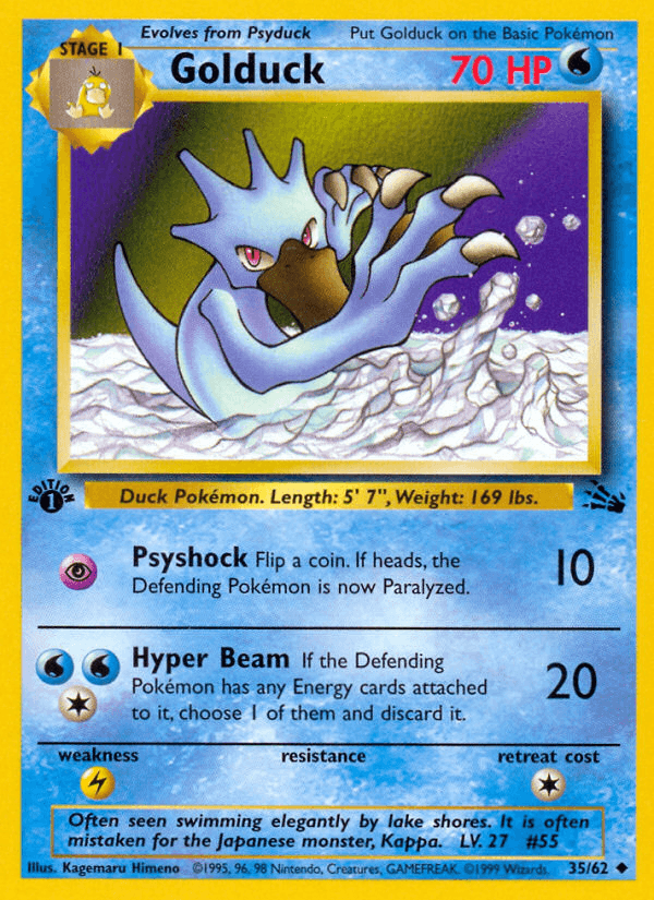 Golduck artwork — Fossil 35/62