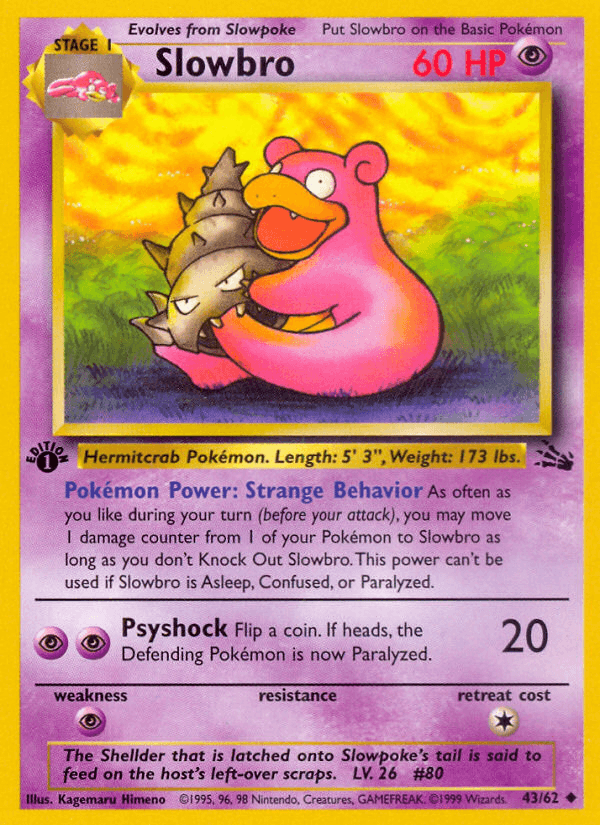 Slowbro artwork — Fossil 43/62