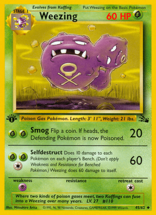 Weezing artwork — Fossil 45/62