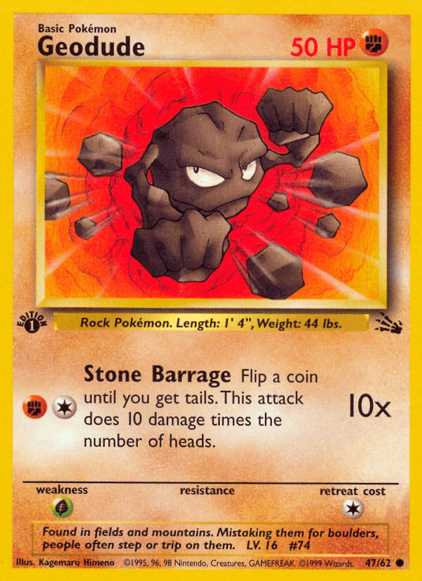Geodude artwork — Fossil 47/62