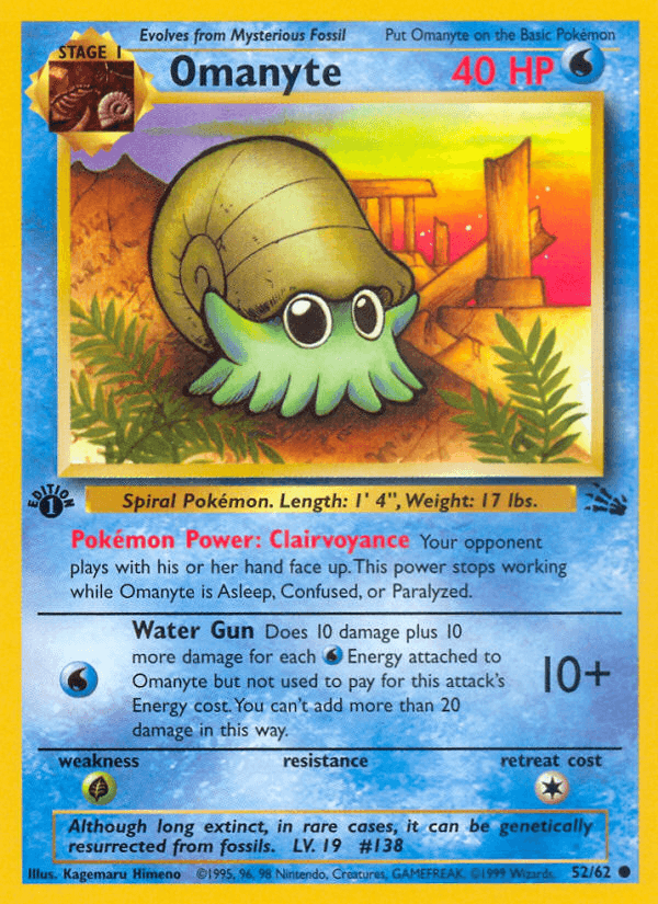 Omanyte artwork — Fossil 52/62