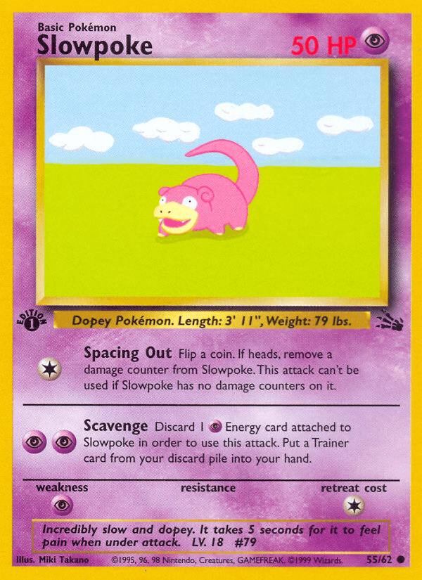 Slowpoke artwork — Fossil 55/62