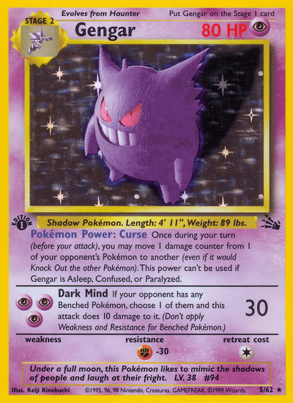 Gengar artwork — Fossil 5/62