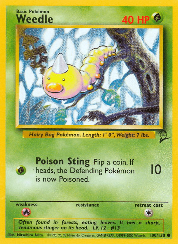 Weedle artwork — Base Set 2 100/130