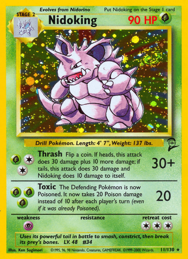 Nidoking artwork — Base Set 2 11/130