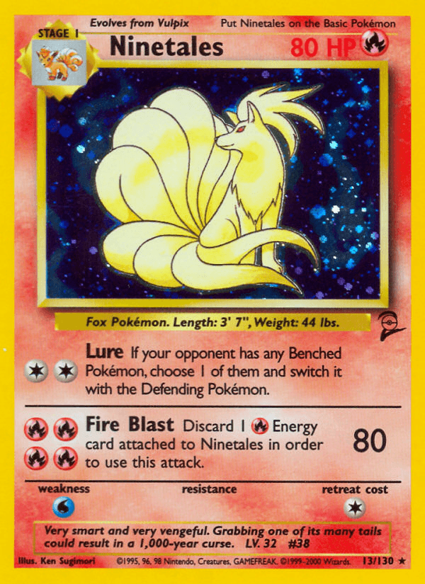 Ninetales artwork — Base Set 2 13/130