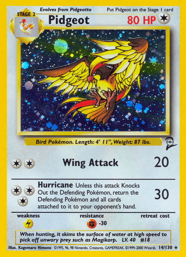Pidgeot — Base Set 2 14/130
