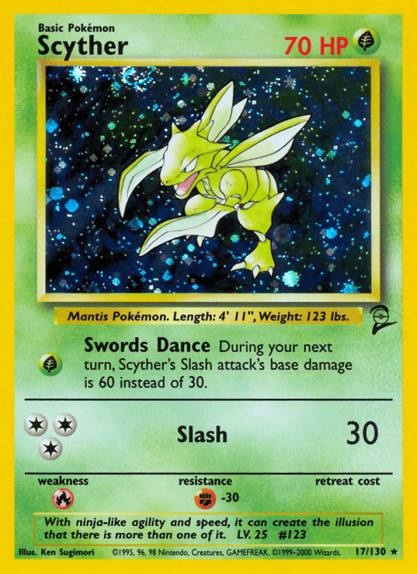 Scyther artwork — Base Set 2 17/130