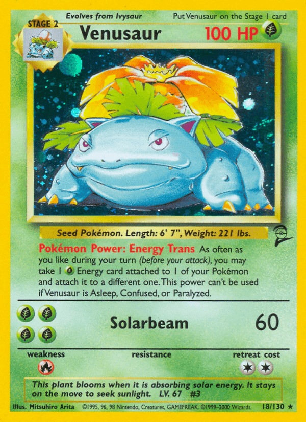 Venusaur — Base Set 2 18/130
