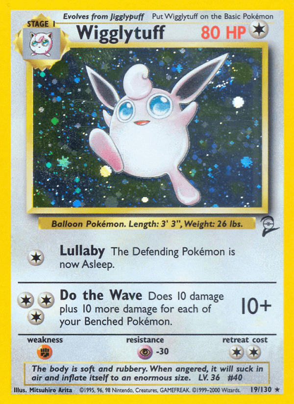Wigglytuff artwork — Base Set 2 19/130