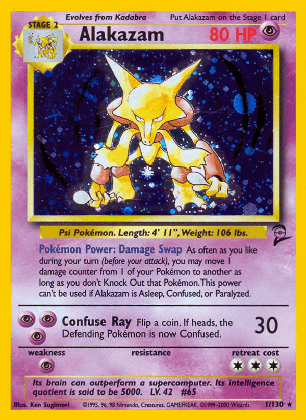 Alakazam artwork — Base Set 2 1/130