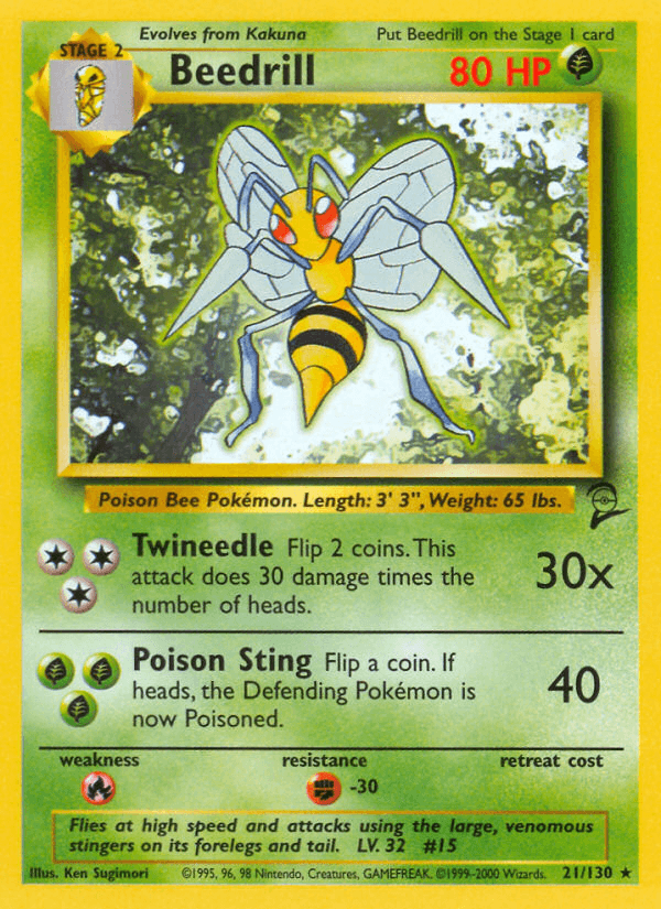 Beedrill artwork — Base Set 2 21/130
