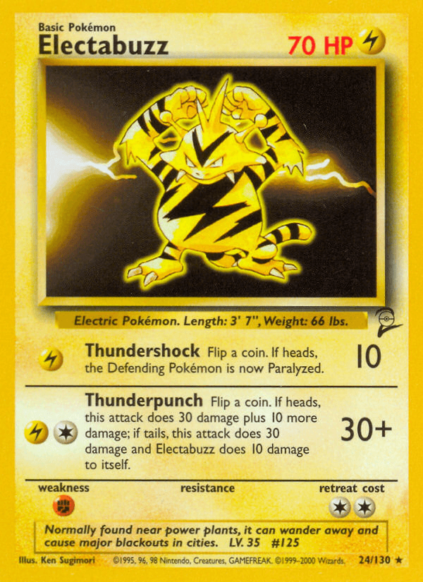 Electabuzz artwork — Base Set 2 24/130
