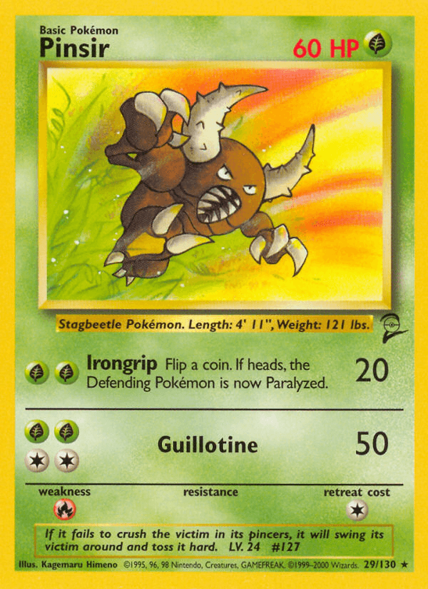 Pinsir artwork — Base Set 2 29/130