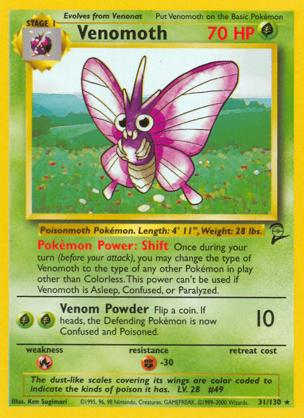 Venomoth — Base Set 2 31/130