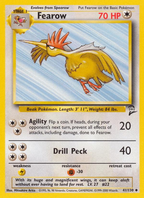 Fearow artwork — Base Set 2 41/130