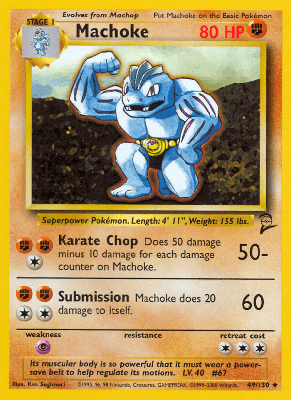 Machoke artwork — Base Set 2 49/130