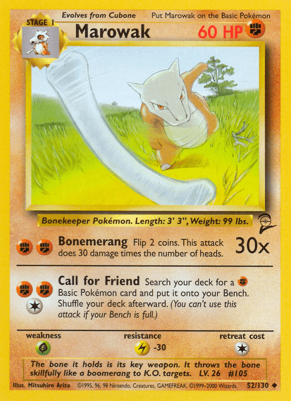 Marowak artwork — Base Set 2 52/130