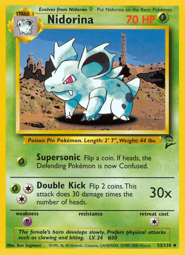 Nidorina artwork — Base Set 2 53/130
