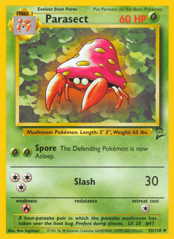 Parasect artwork — Base Set 2 55/130