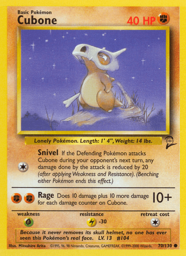 Cubone artwork — Base Set 2 70/130