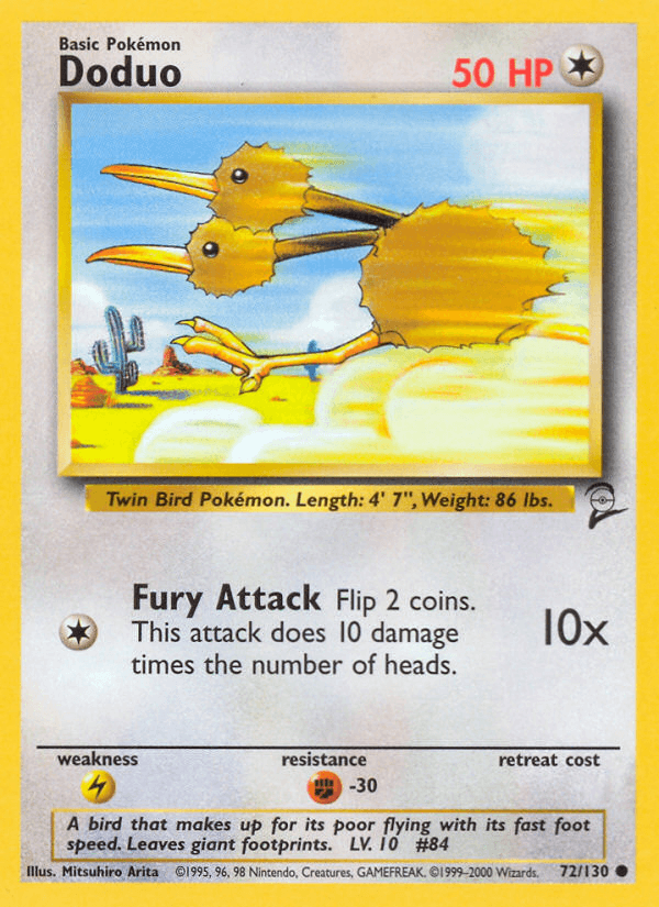 Doduo artwork — Base Set 2 72/130